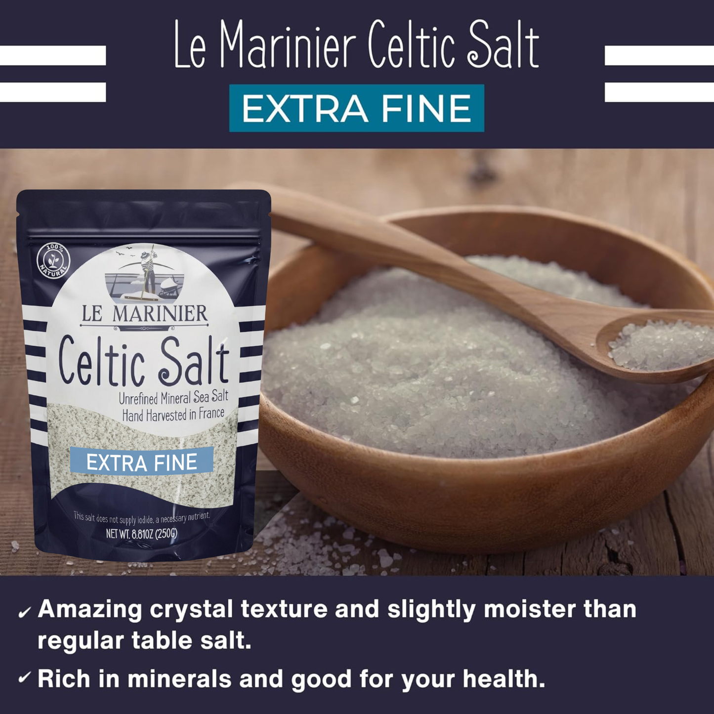 Le Marinier Celtic Salt Extra Fine - 8.81oz / 250g