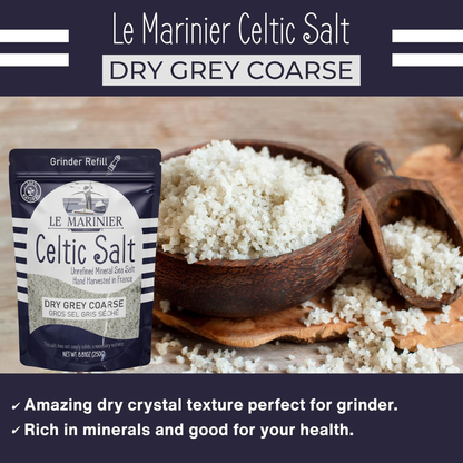 Le Marinier French Sea Salt Dry Grey Coarse, 0.6lb – 8.81oz (250g).
