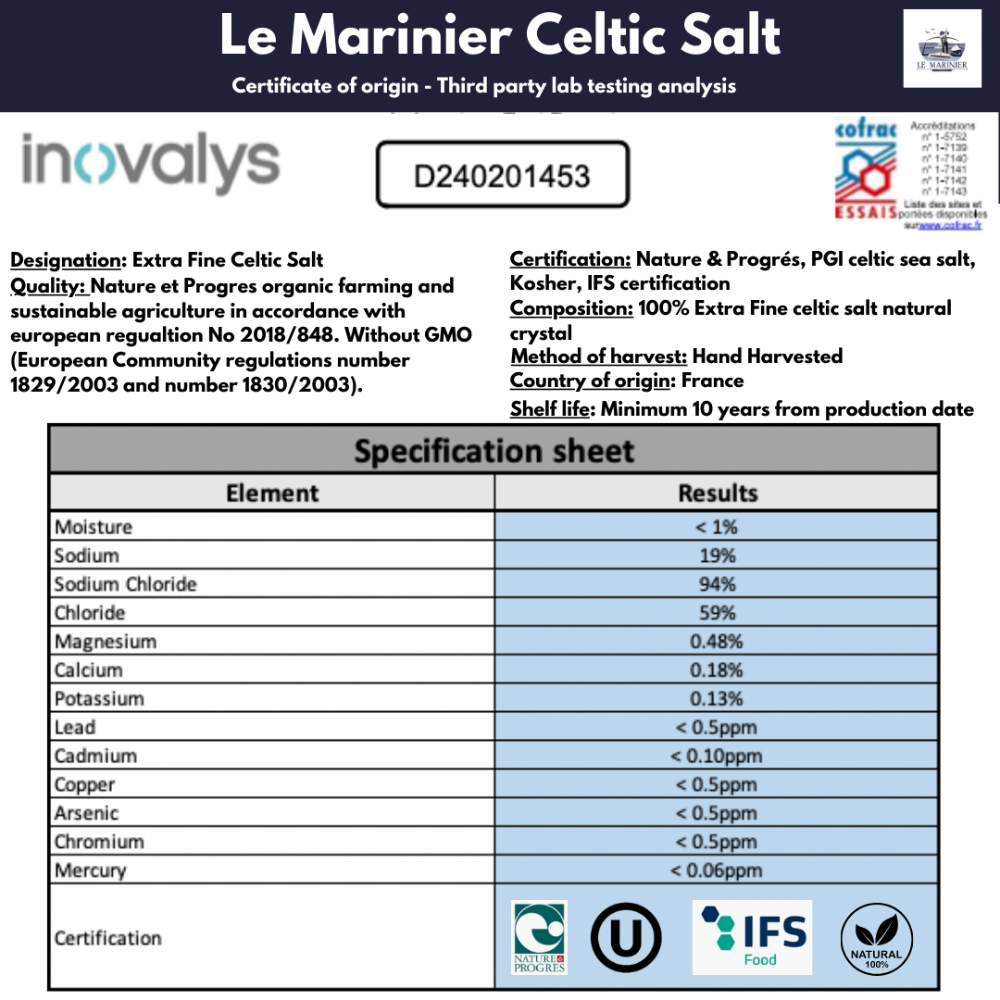 Le Marinier Celtic Salt Extra Fine - 8.81oz / 250g
