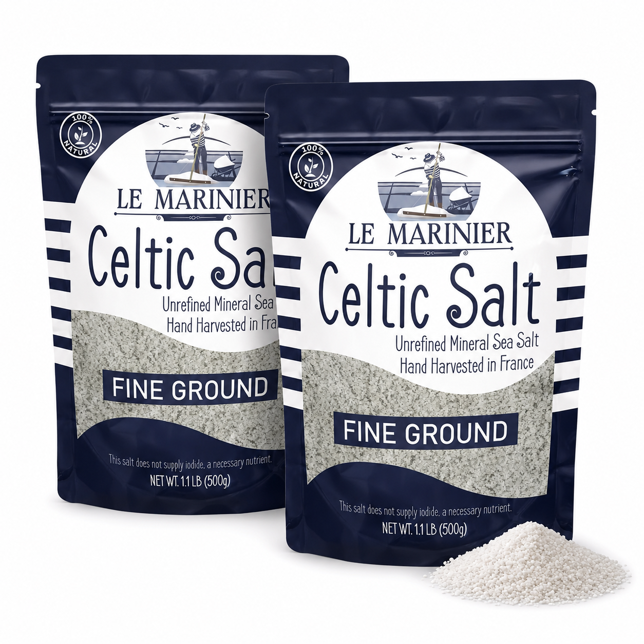 Le Marinier Celtic Salt Fine Ground - 1.1lb / 500g