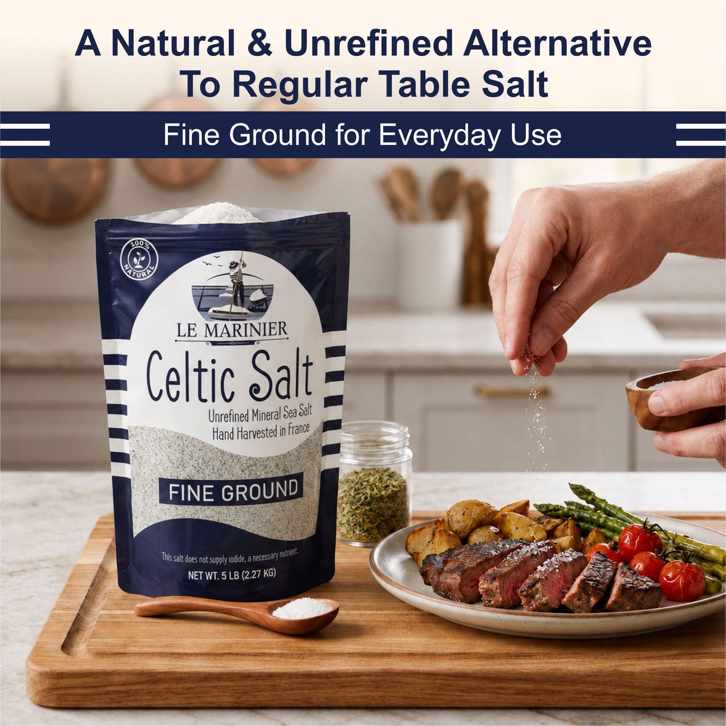 Le Marinier Celtic Salt Fine Ground - 8.81oz / 250 G