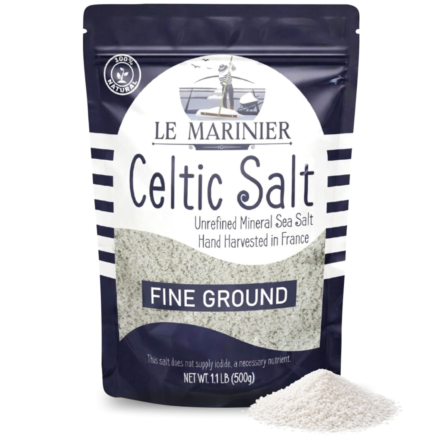 Le Marinier Celtic Salt Fine Ground - 1.1lb / 500g