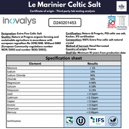 Le Marinier Celtic Salt Extra Fine - 1.1lb / 500g